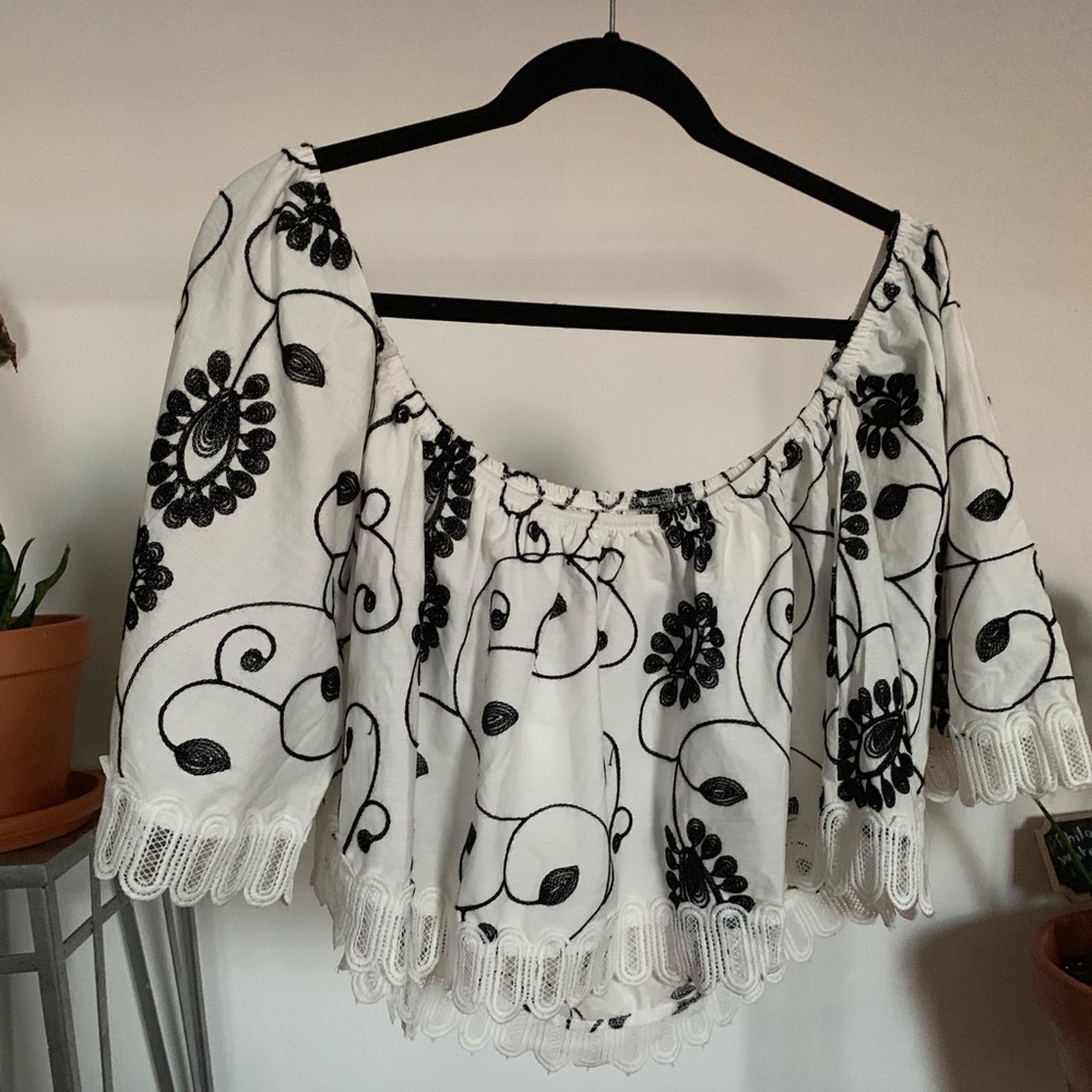 Boho Off-the-Shoulder Top